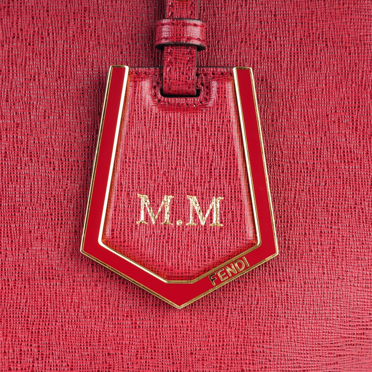 Fendi Vitello Elite Flamingo Regular 2Jours Tote Amarena 9 of 9