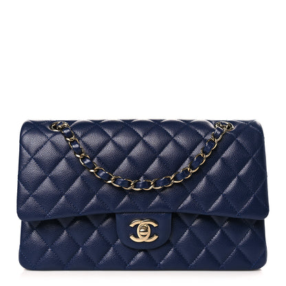 Chanel Caviar Quilted Medium Double Flap Navy 1 of 8