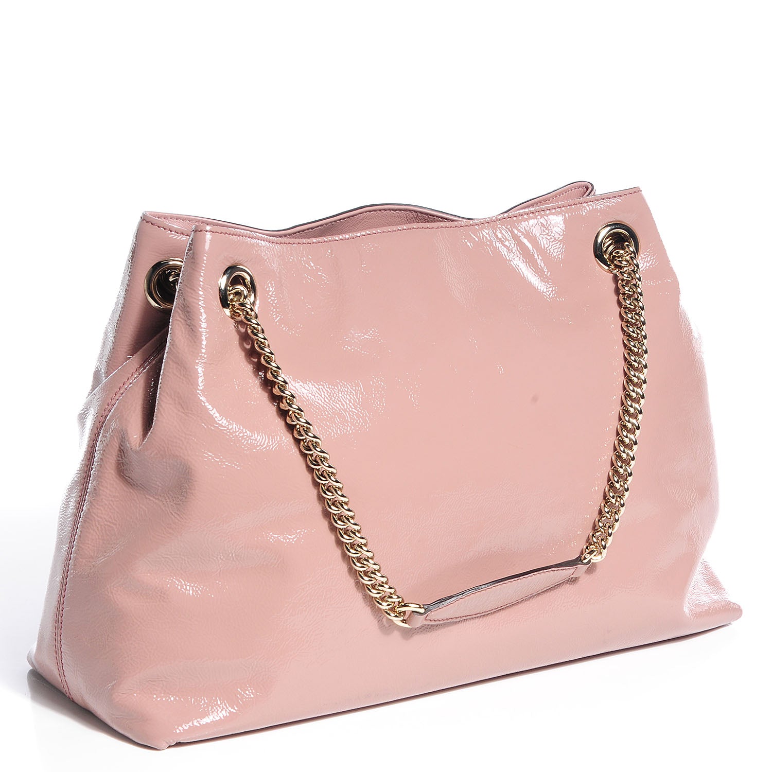 Gucci Patent Medium Soho Chain Shoulder Bag Dark Cipria 3 of 7