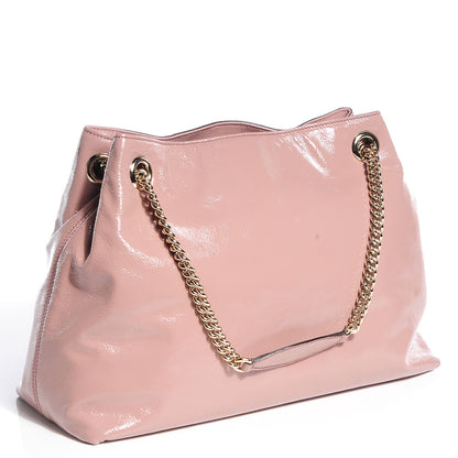 Gucci Patent Medium Soho Chain Shoulder Bag Dark Cipria 3 of 7