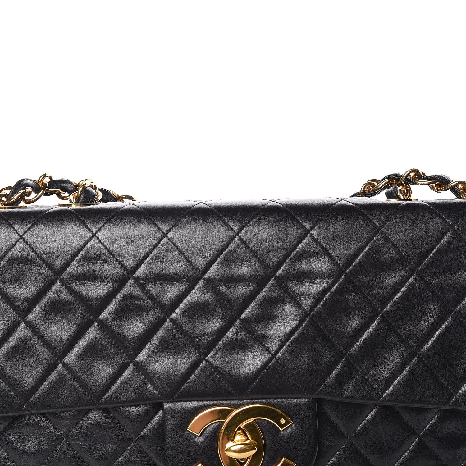 Chanel Lambskin Quilted XL Jumbo Single Flap Black 17 of 17