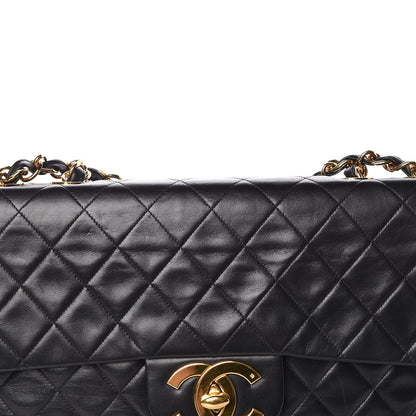 Chanel Lambskin Quilted XL Jumbo Single Flap Black 17 of 17