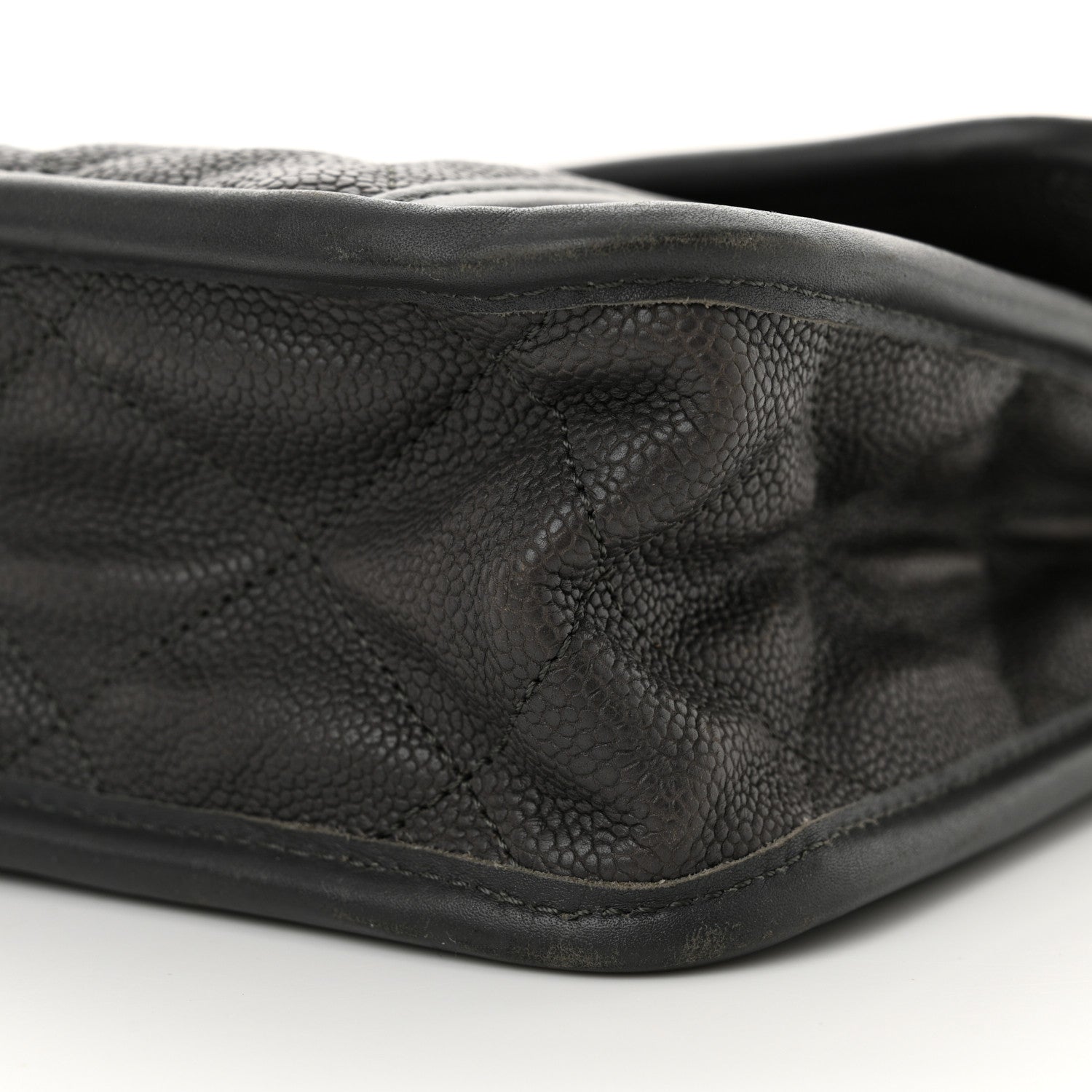 Chanel Caviar Quilted Large French Riviera Flap Dark Grey 10 of 12