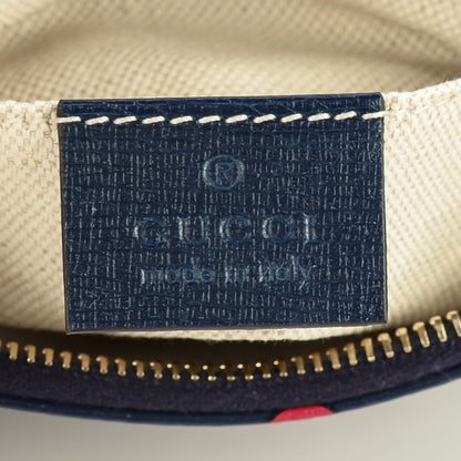 Gucci Calfskin Heartbeat Print Small Pouch Blue 5 of 7