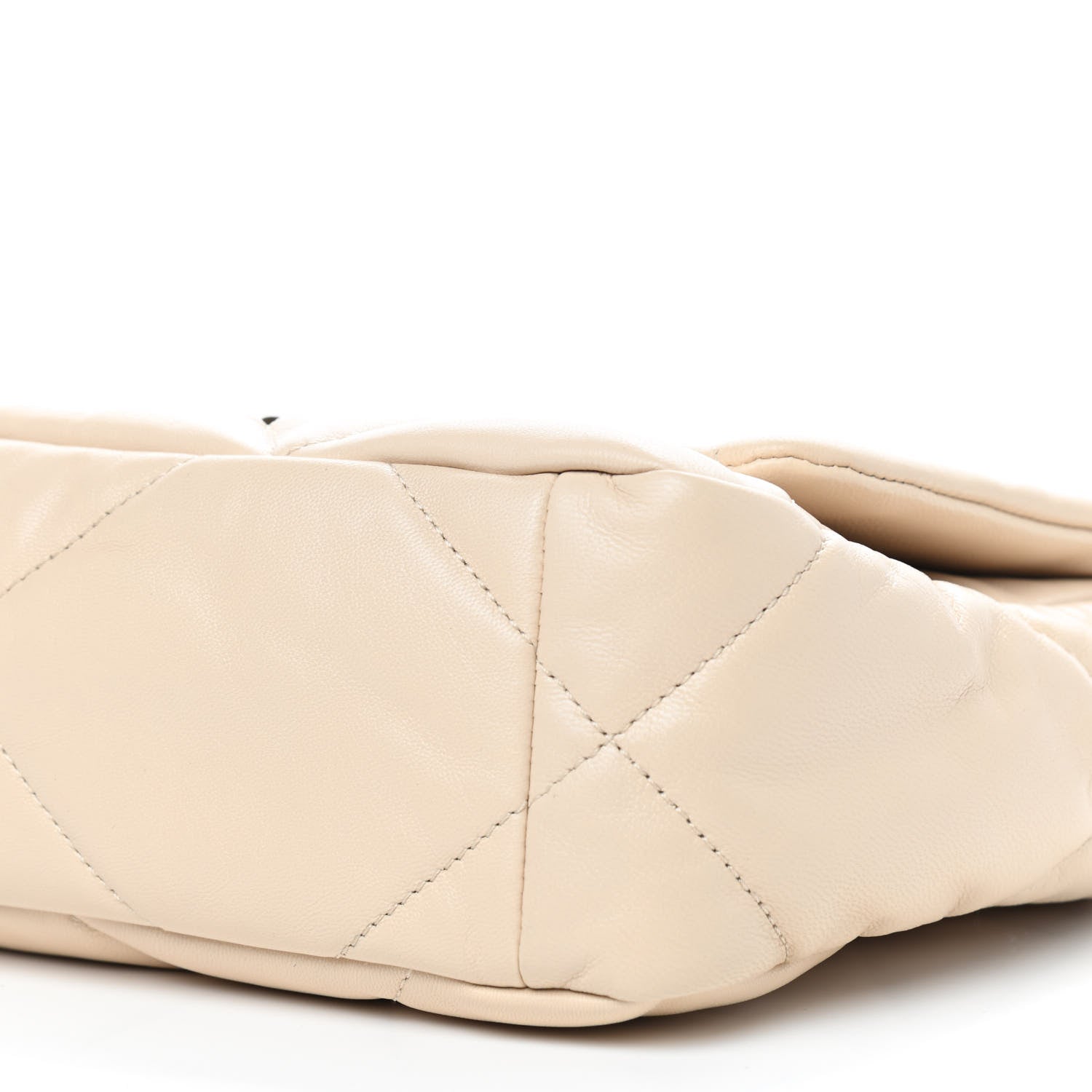 Chanel Goatskin Quilted Medium Chanel 19 Flap Beige 7 of 9