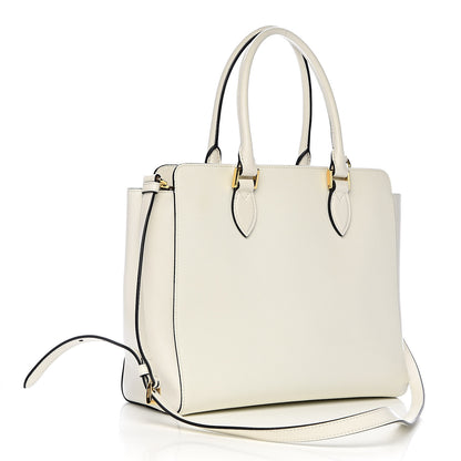 Prada Saffiano Soft Calfskin Zippered Tote White 3 of 11