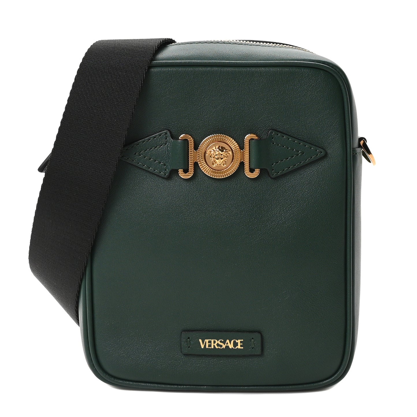 Calfksin Medusa Biggie Messenger Bag Dark Forest Green
