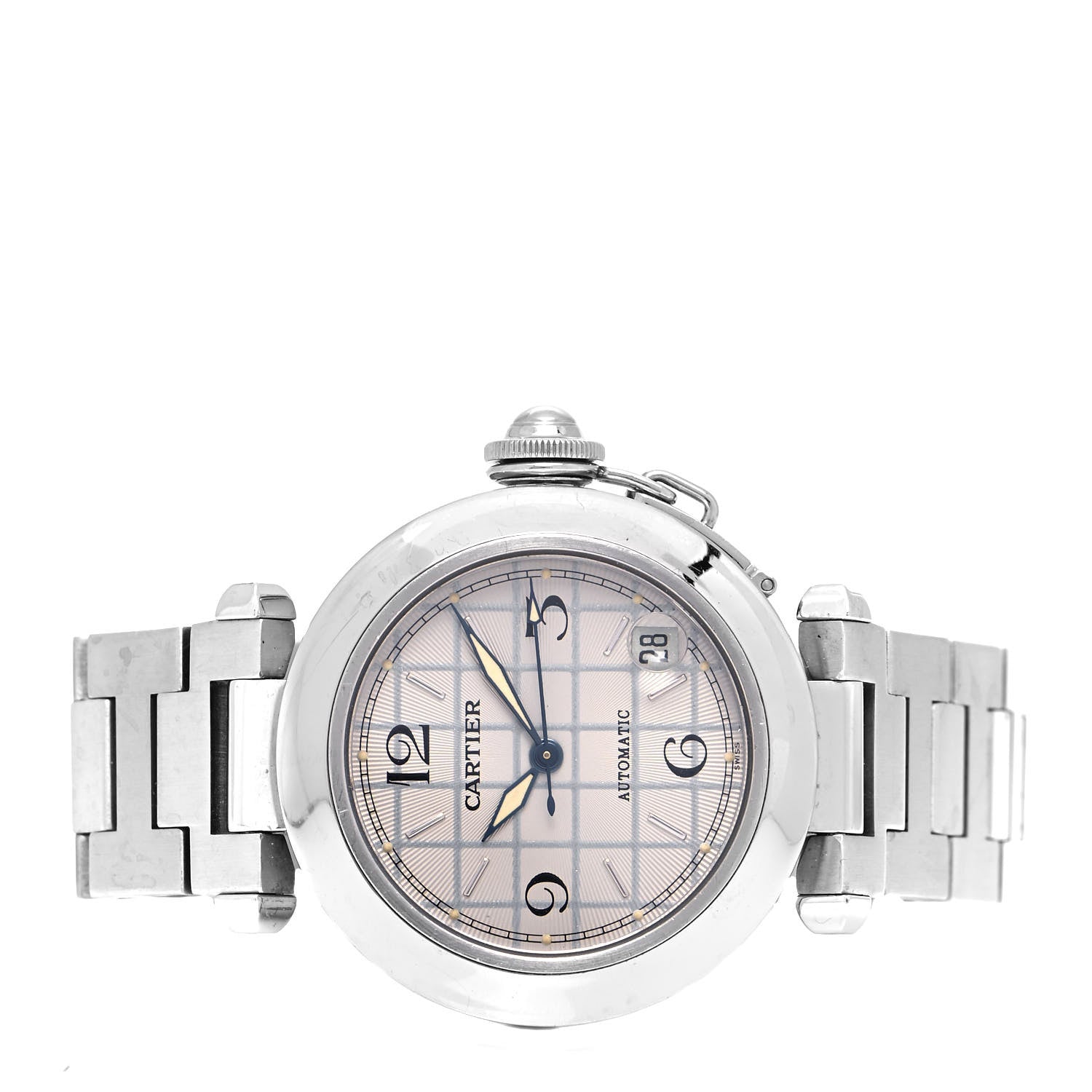Cartier Stainless Steel 35mm Pasha C Automatic Watch Salmon 2 of 5