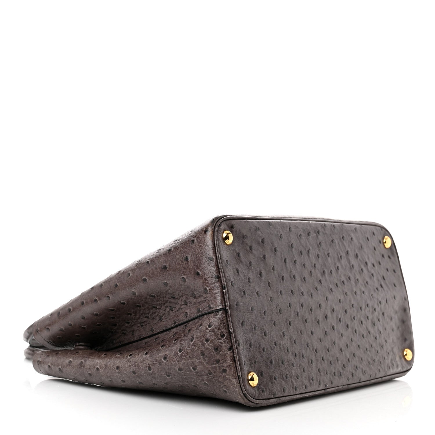 Prada Ostrich Double Bag Grey 4 of 16