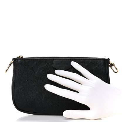 Louis Vuitton Empreinte Monogram Giant Multi Pochette Accessories Mini Pochette Black 2 of 9