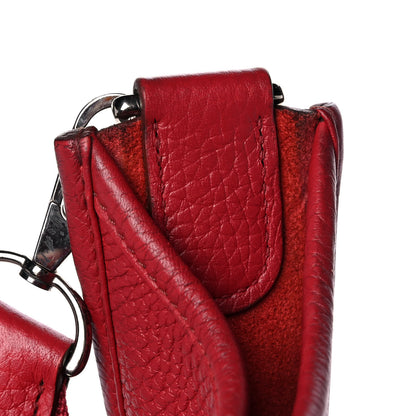 Hermes Taurillon Clemence Evelyne III PM Rouge Garance 15 of 21