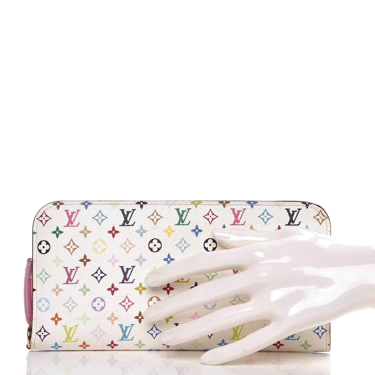 Louis Vuitton Monogram Multicolor Insolite Wallet White Litchi 2 of 7