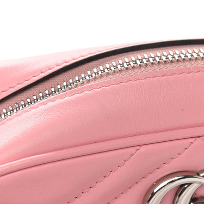 Gucci Calfskin Matelasse Mini GG Marmont Chain Shoulder Bag Wild Rose 13 of 15
