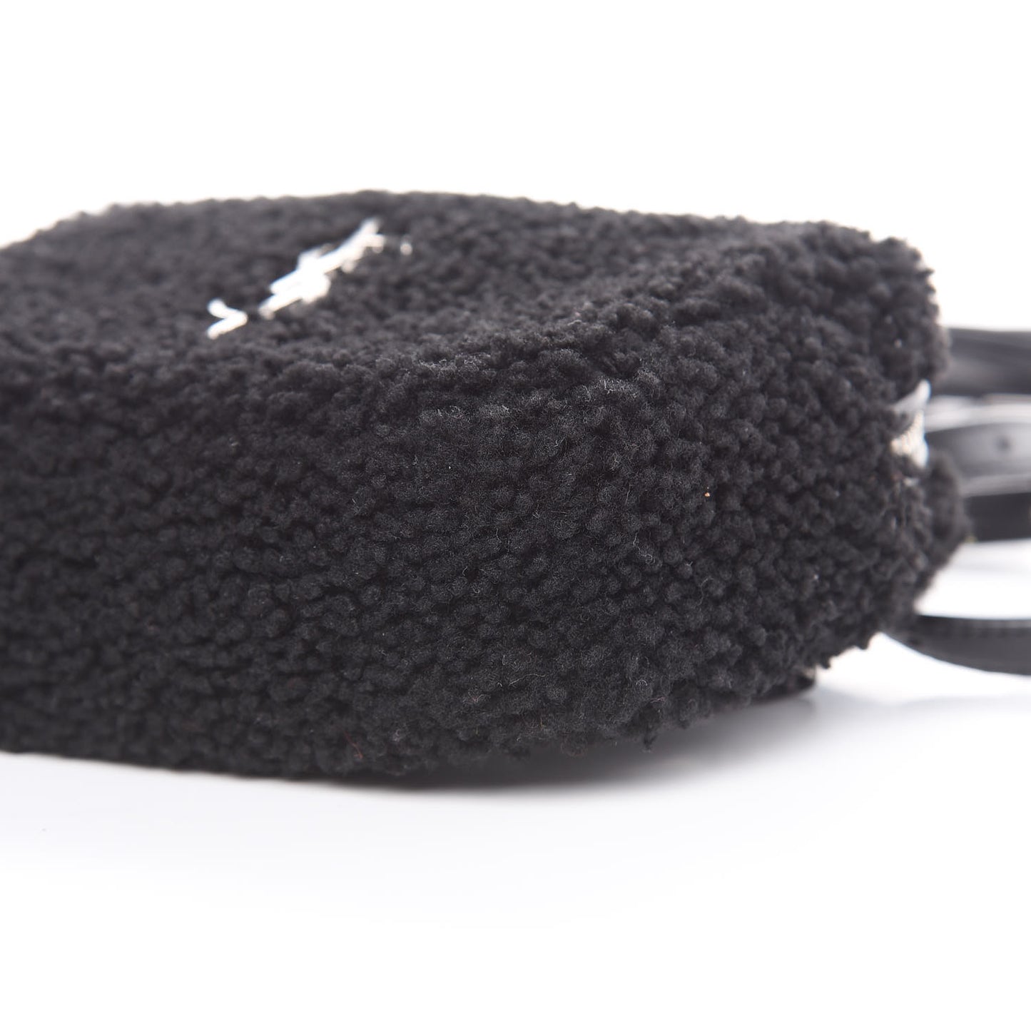 Shearling Monogram Lou Belt Bag Black