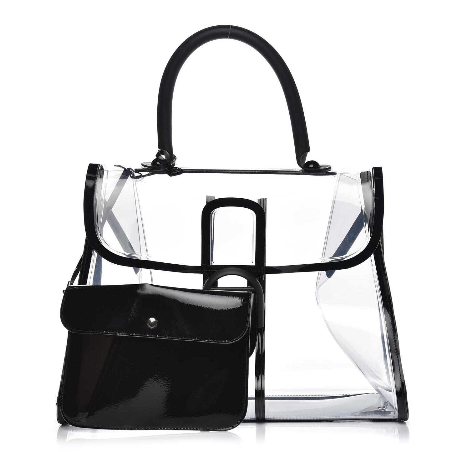 PVC X Ray Brillant Satchel Black