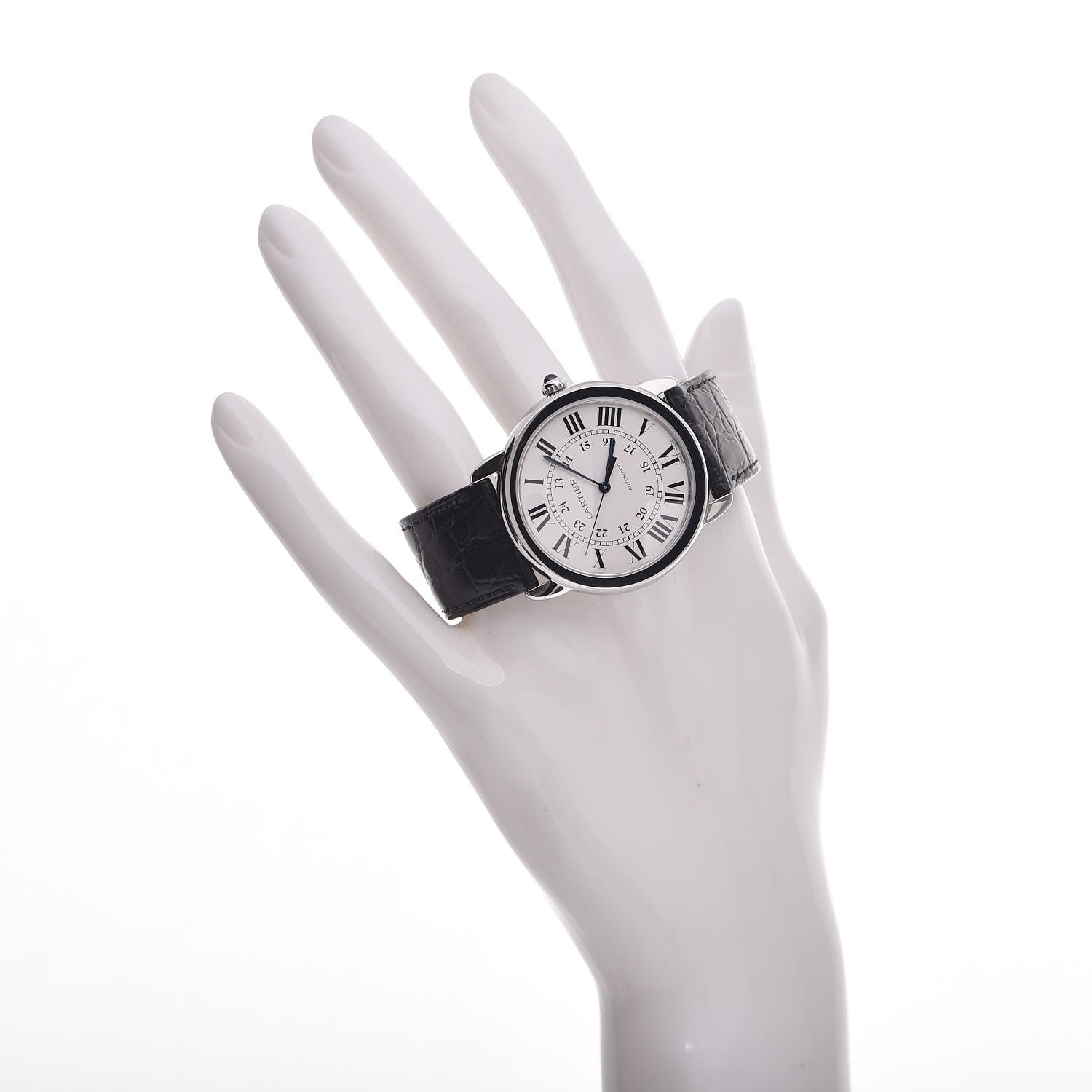 Cartier Stainless Steel Alligator 36mm Ronde Solo Automatic Watch 2 of 11