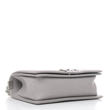 Chanel Caviar Quilted Medium Boy Flap Light Grey 3 of 3