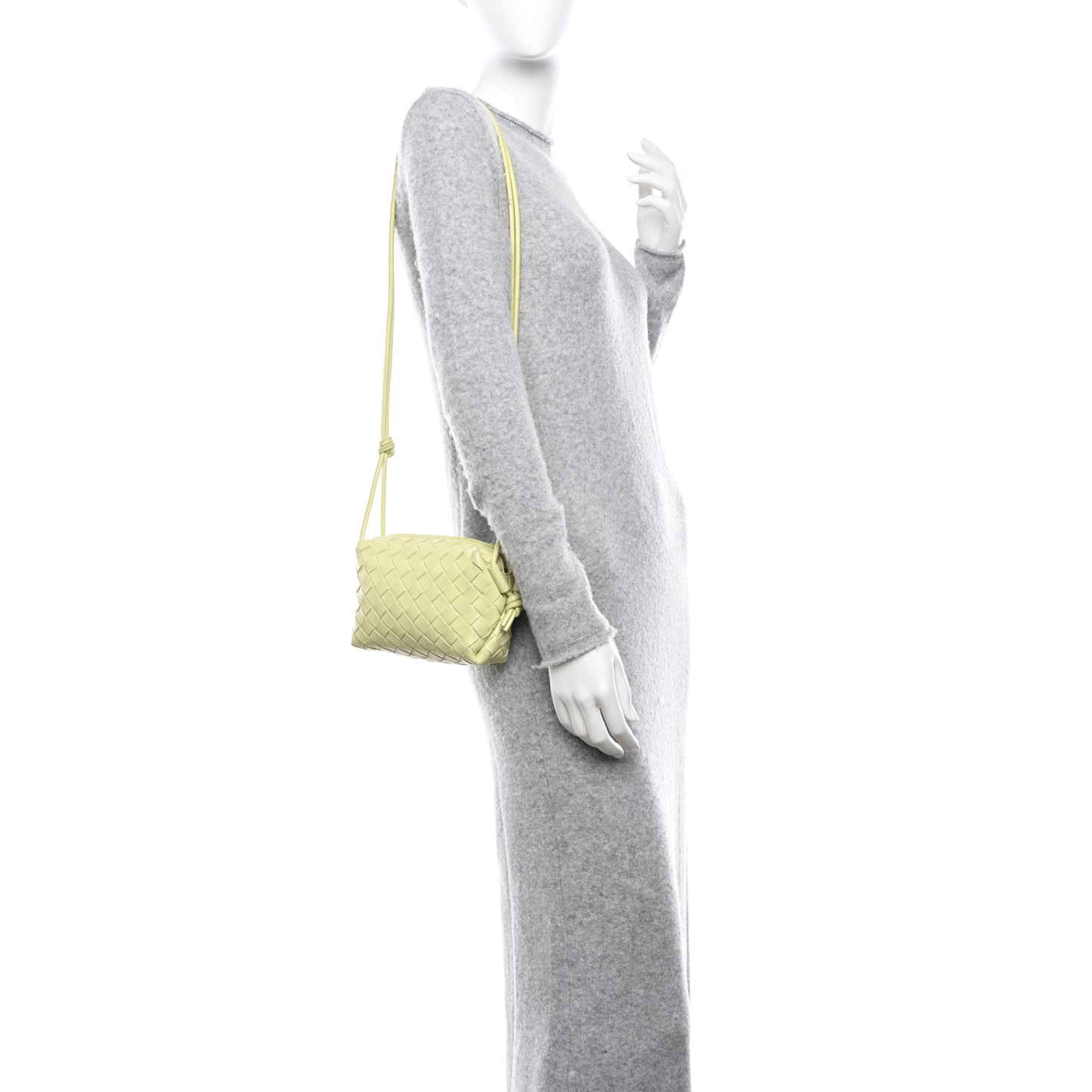 Nappa Intrecciato Mini Loop Camera Bag Lemon Washed