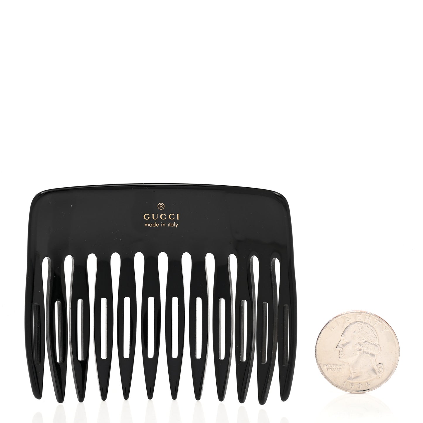 Resin Crystal Hair Comb Black