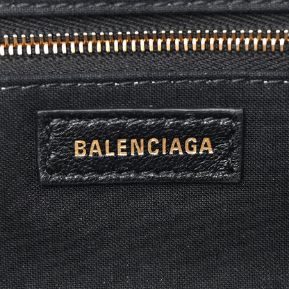 Balenciaga Grained Calfskin Logo Cloud Clutch XS Black 5 of 12