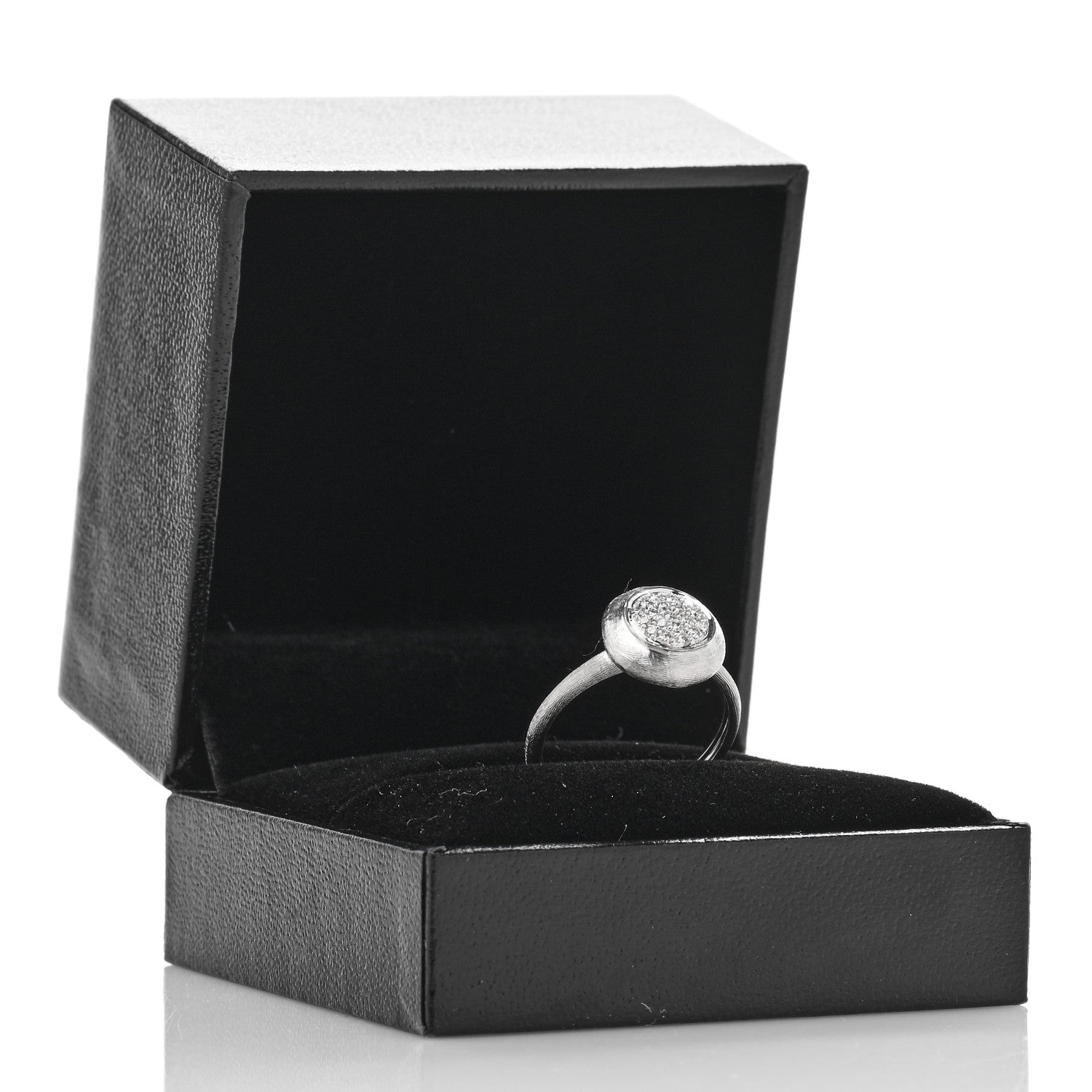 Marco Bicego 18K White Gold Diamond Medium Jaipur Ring 55 7.25 6 of 6