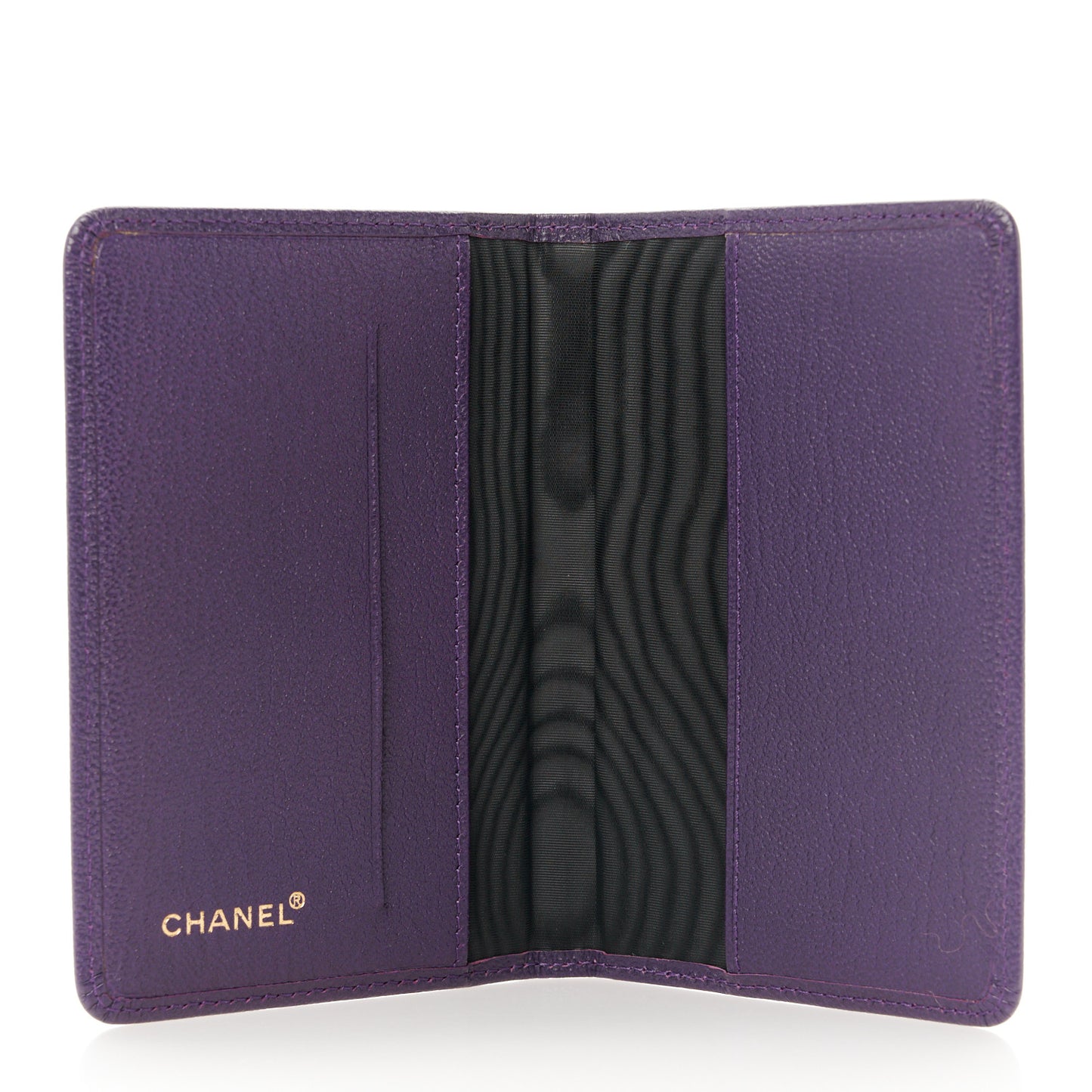 Goatskin Card Holder Wallet Purple