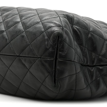 Saint Laurent Lambskin Quilted Maxi Icare Shopping Tote Black 10 of 15
