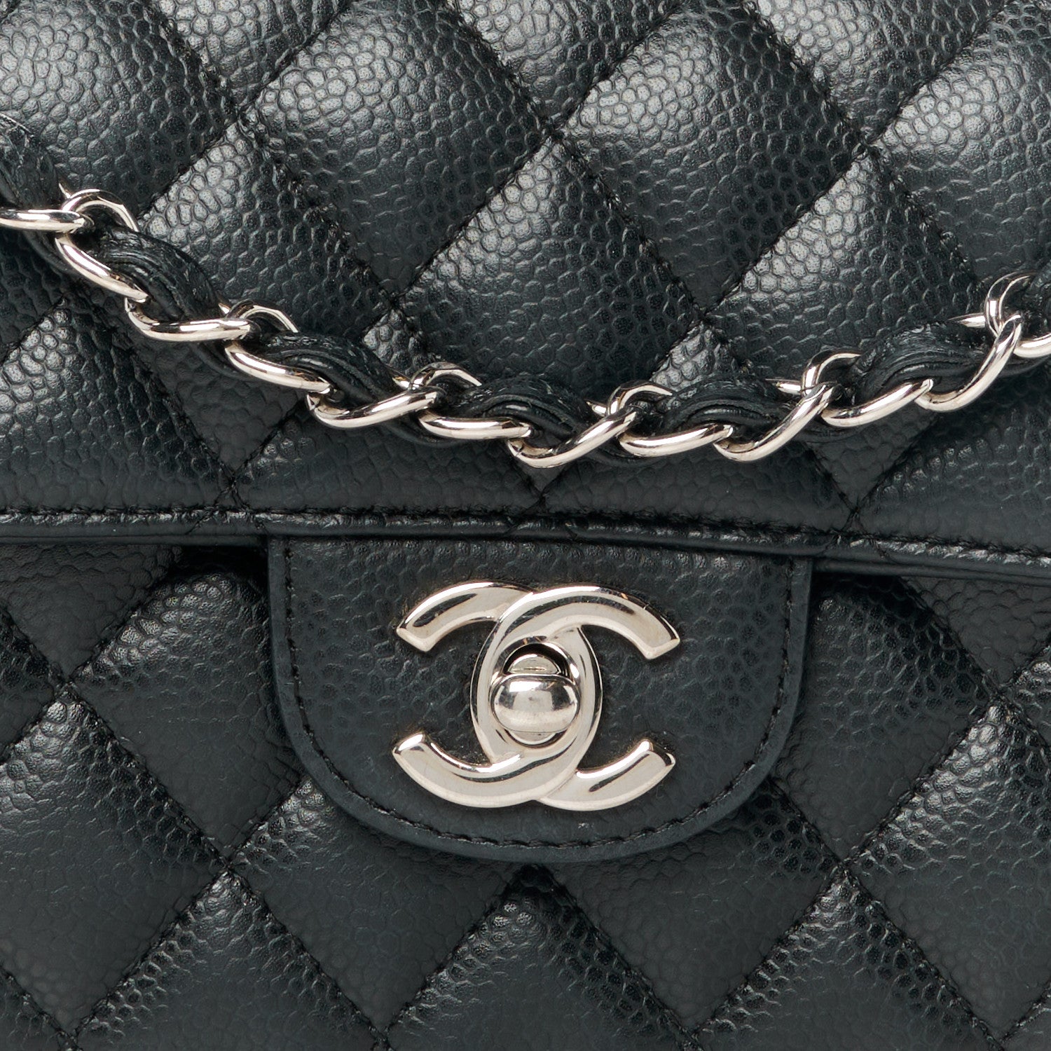 Chanel Caviar Quilted East West Flap Black 9 of 12