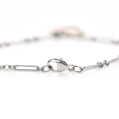 Tiffany 18K White Gold Heart Charm Bracelet 4 of 4