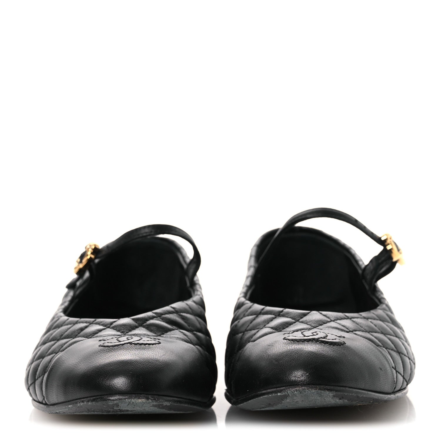 Chanel Lambskin Quilted Mary Jane Flats 38.5 Black 3 of 14