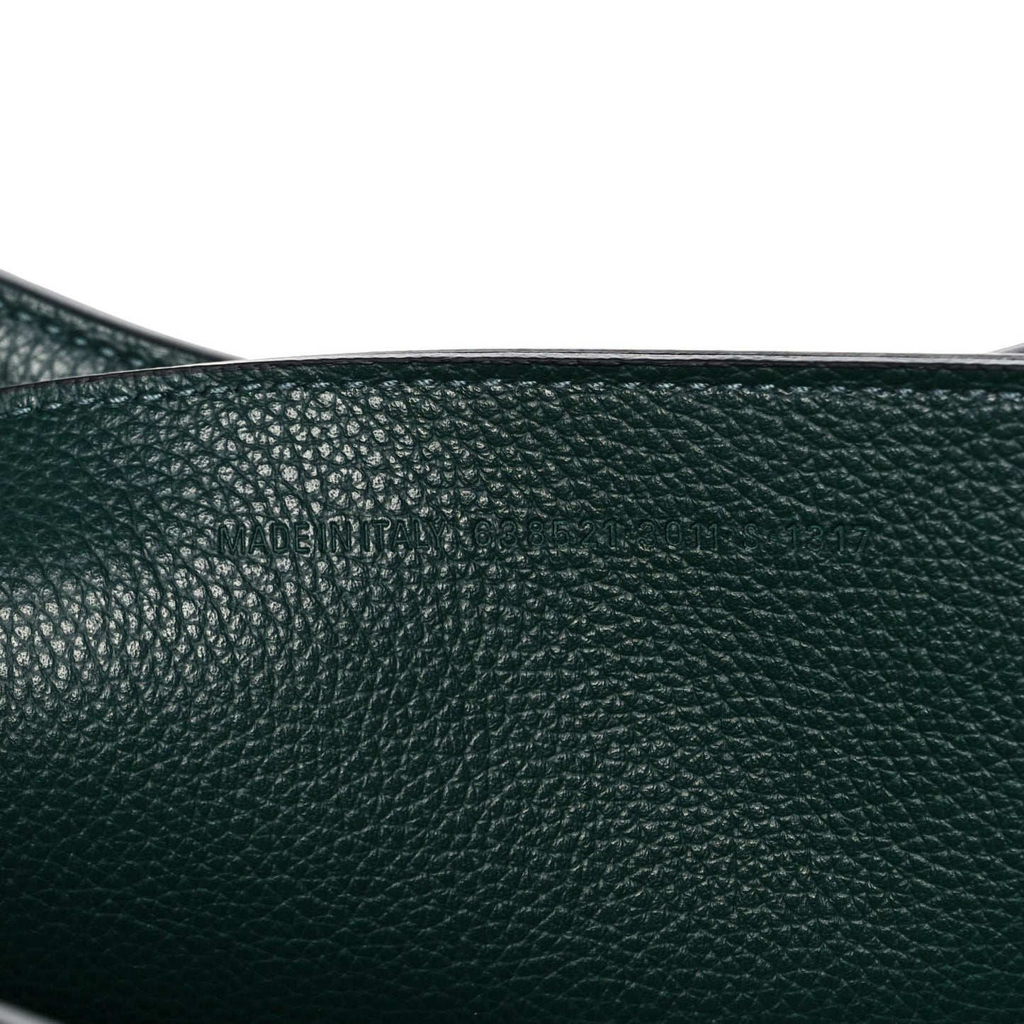 Grained Calfskin Neo Classic Matte Black Hardware S City Forest Green