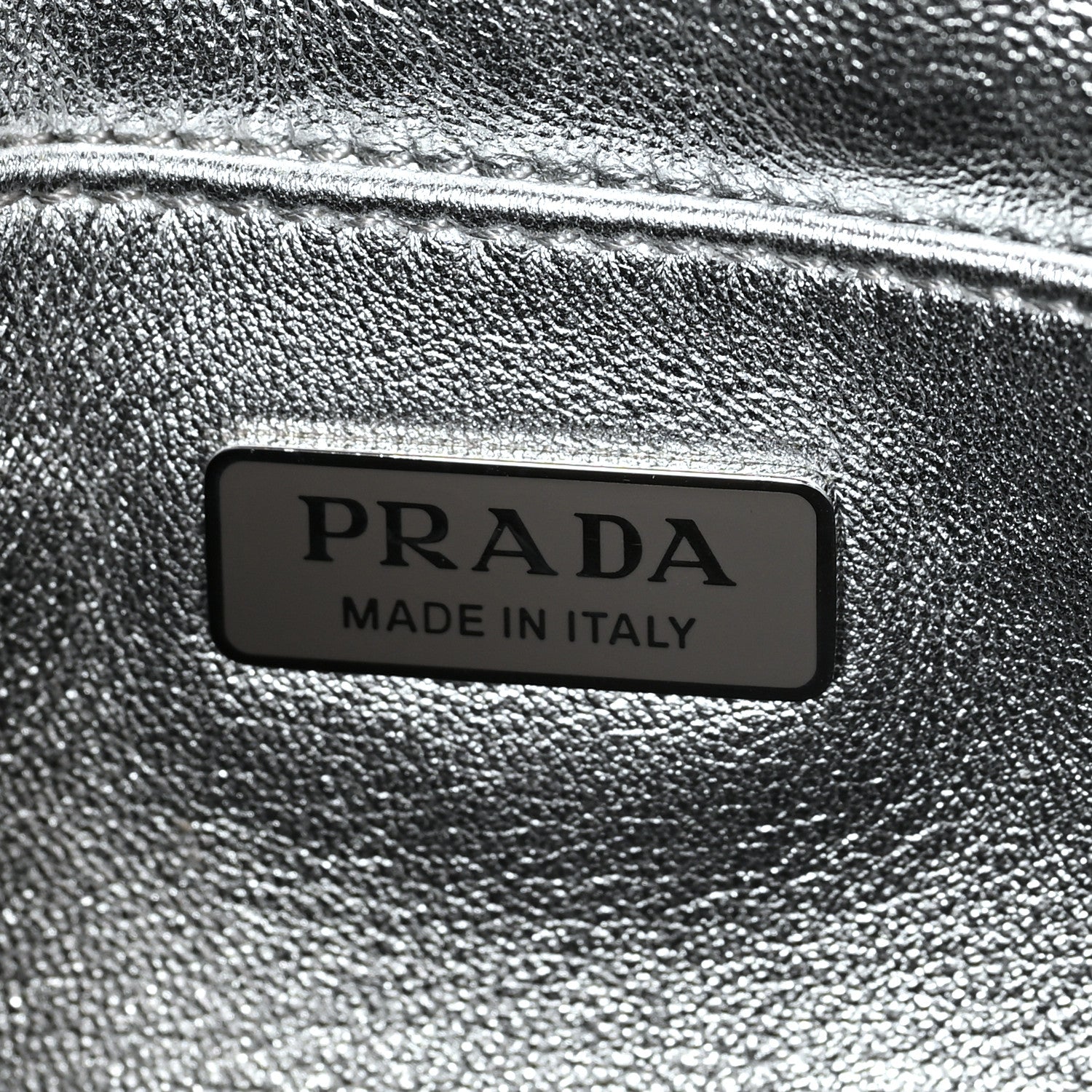Prada Spazzolato Cleo Shoulder Bag Argento 6 of 10