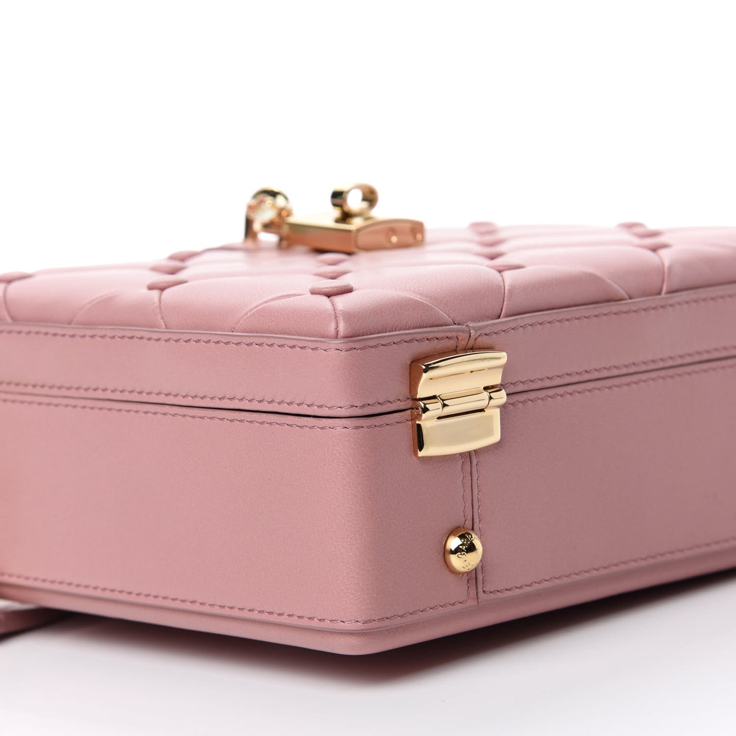 Lambskin Quilted Box Bag Pink