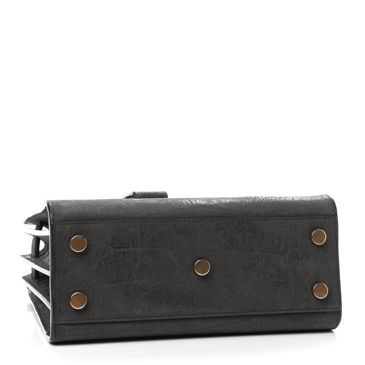 Crocodile Embossed Nubuck Nano Sac De Jour Dark Anthracite