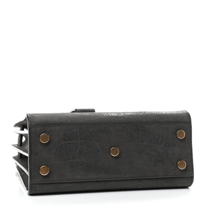 Saint Laurent Crocodile Embossed Nubuck Nano Sac De Jour Dark Anthracite 3 of 7
