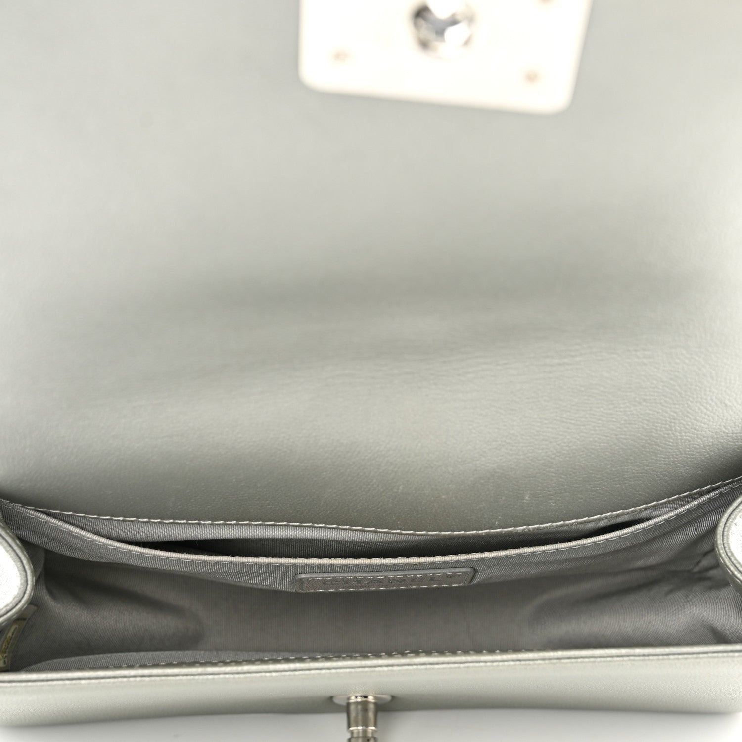 Chanel Caviar Quilted Medium Boy Flap Light Grey 5 of 12