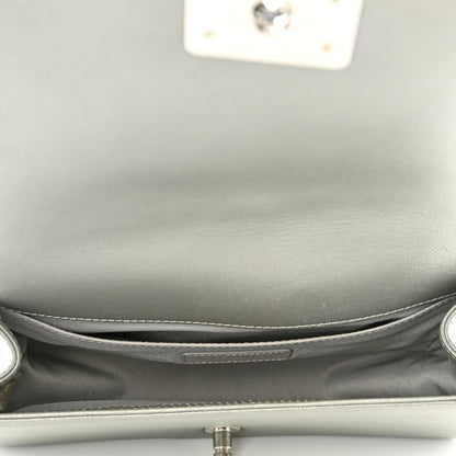 Chanel Caviar Quilted Medium Boy Flap Light Grey 5 of 12