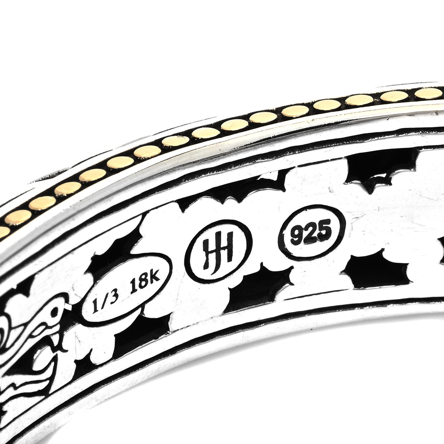 Sterling Silver 18K Yellow Gold Naga Kick Cuff Bracelet