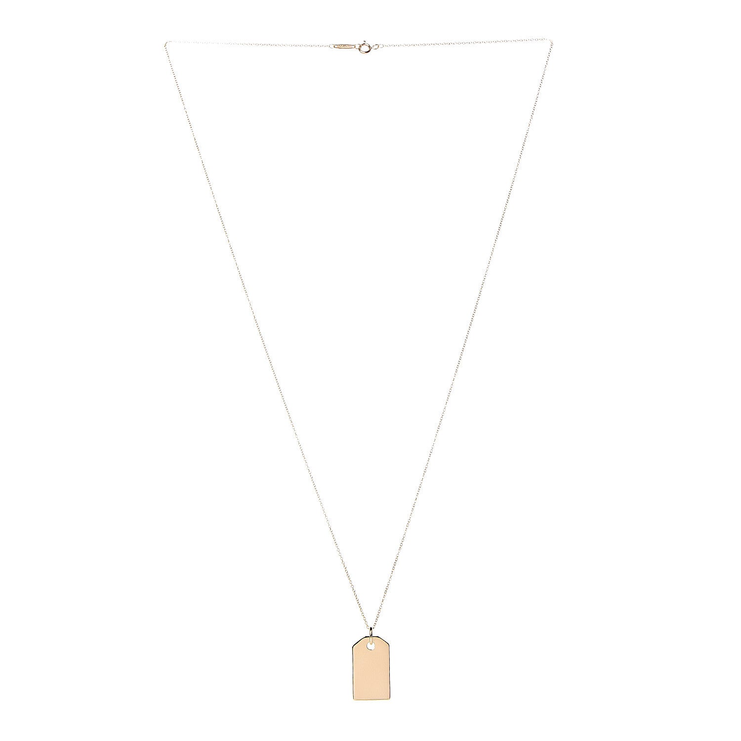 Tiffany 18K Yellow Gold Charms Price Tag Pendant Necklace 3 of 5