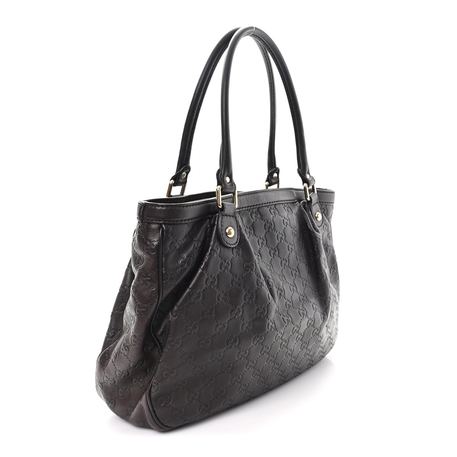 Gucci Guccissima Medium Sukey Top Handle Tote Chocolate 3 of 10