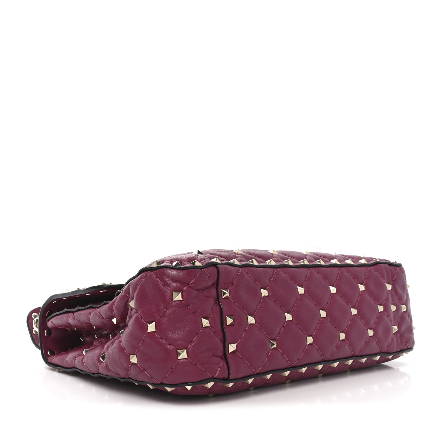 Nappa Medium Rockstud Spike Shoulder Bag Camelia