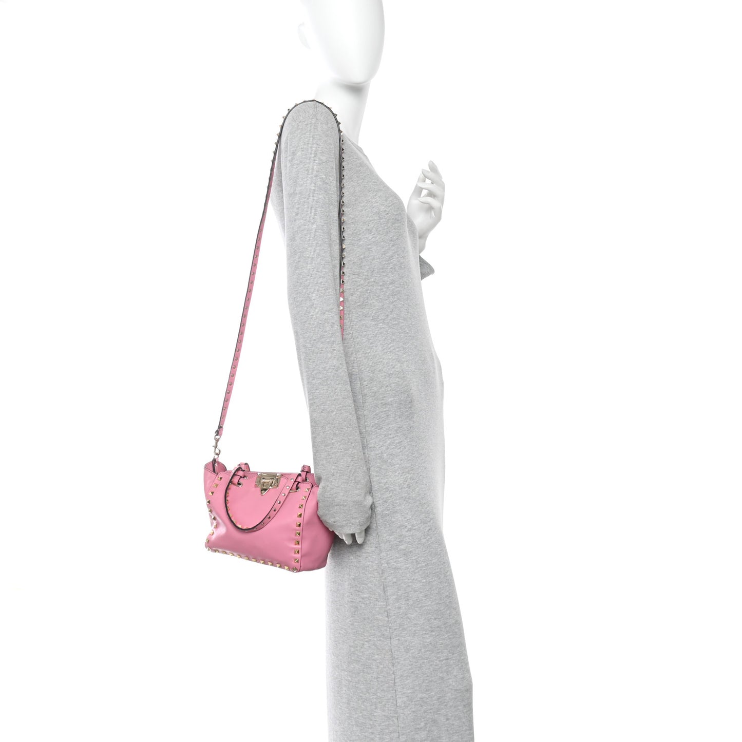 Vitello Mini Rockstud Tote Ninphea