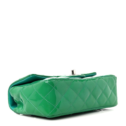 Chanel Patent Calfskin Quilted Mini Rectangular Flap Green 5 of 12