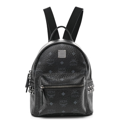 MCM Visetos Side Stud Mini Stark Backpack Black 1 of 10