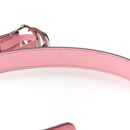 Gucci Moon Calfskin Palladium Double G 20mm Belt 75 30 Wild Rose 5 of 6