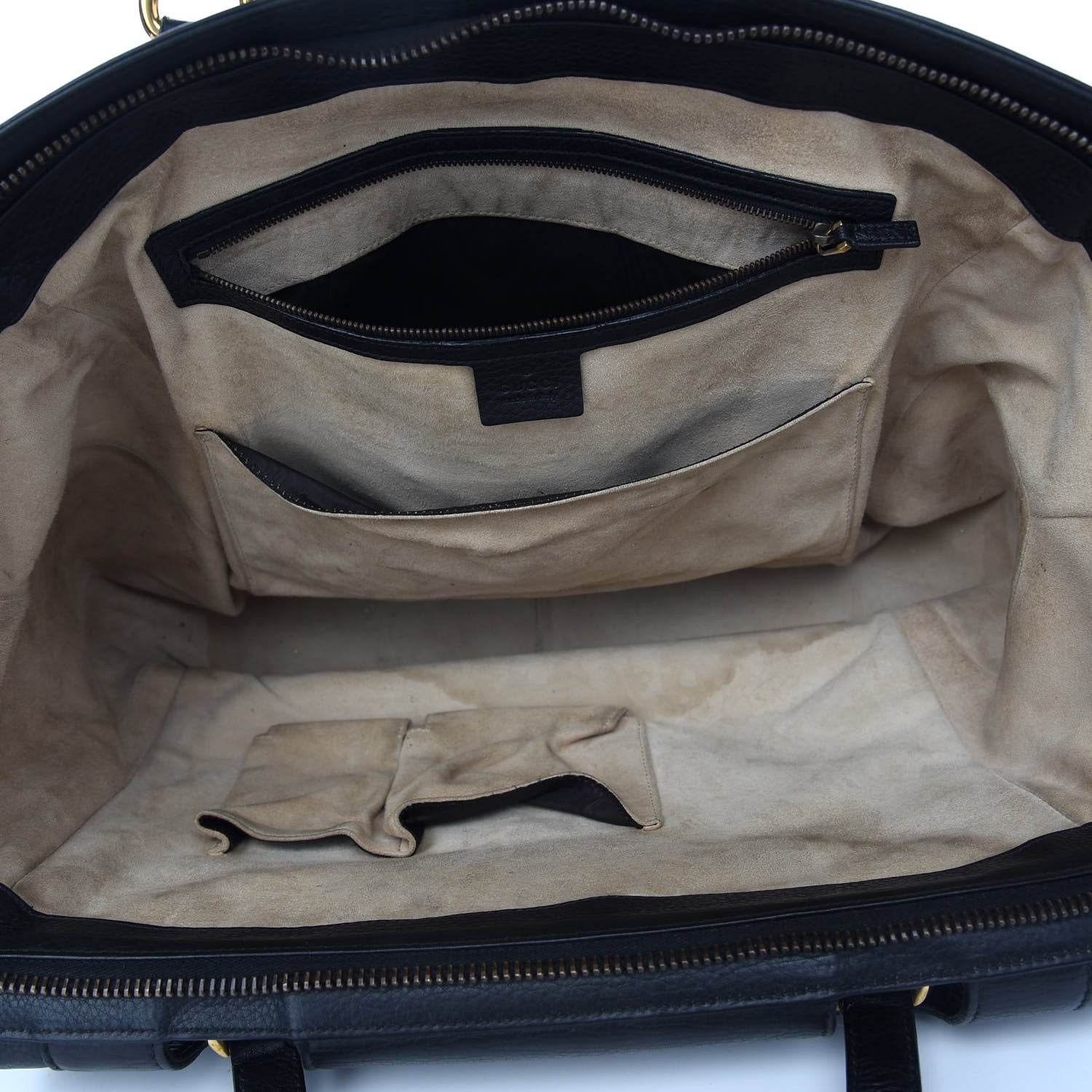 Gucci Pebbled Calfskin Medium 1973 Top Handle Satchel Black 5 of 11