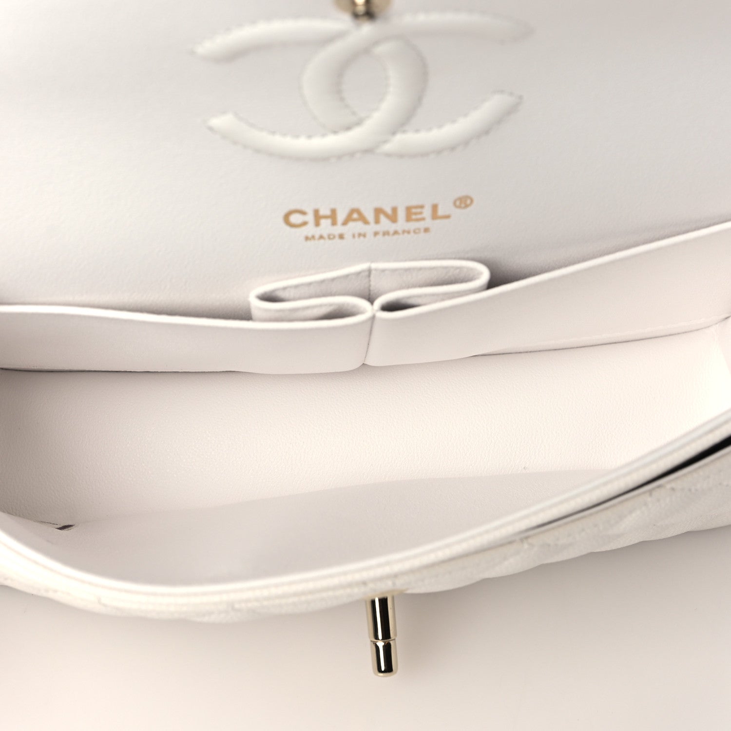 Chanel Caviar Quilted Small Double Flap White 5 of 11