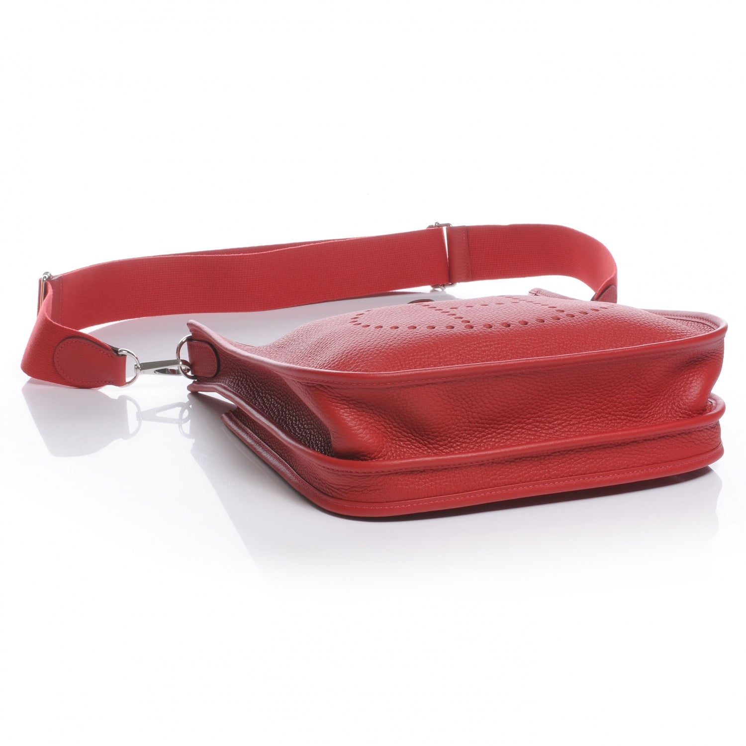 Hermes Taurillon Clemence Evelyne III PM Rouge Casaque 4 of 8