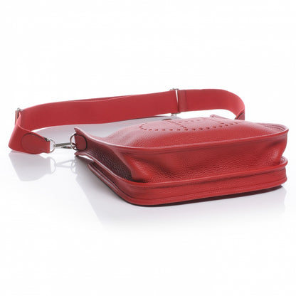 Hermes Taurillon Clemence Evelyne III PM Rouge Casaque 4 of 8