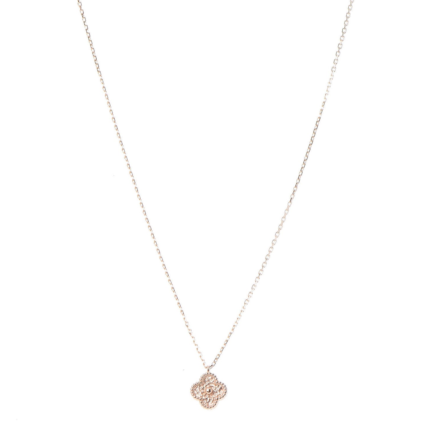 18K Rose Gold Sweet Alhambra Pendant Necklace